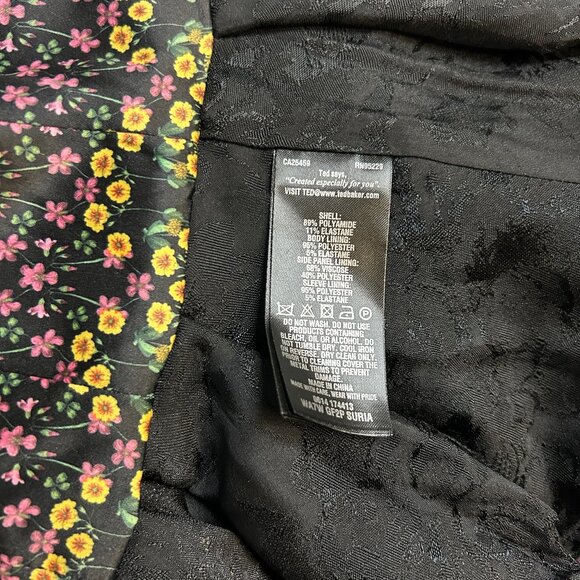 Ted Baker Evening Jacket, Size 0, Burgundy, Flared Cuff, Zipper - Picture 6 of 6